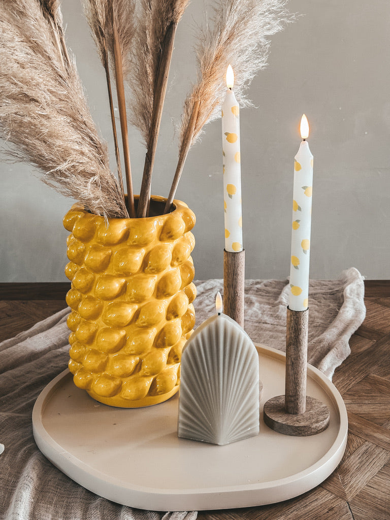 SET LED-STABKERZEN LEMONS – AB