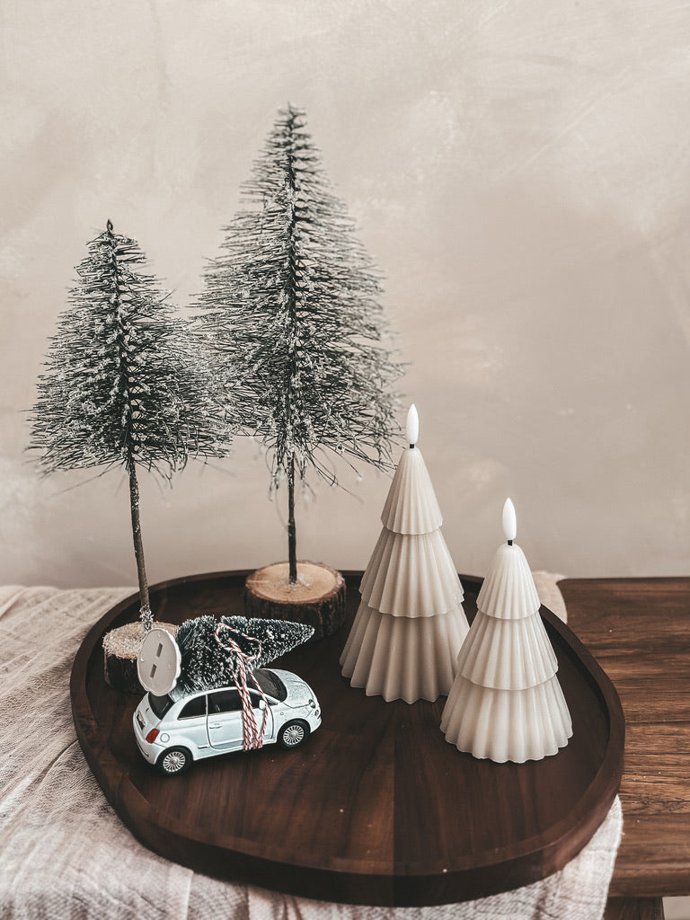 WEIHNACHTSBAUMKERZE BEIGE M - AB