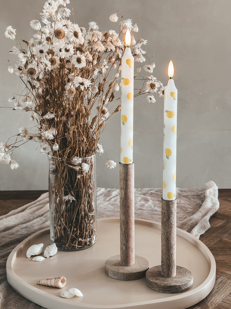 SET LED DINNERKERZEN ZITRONEN