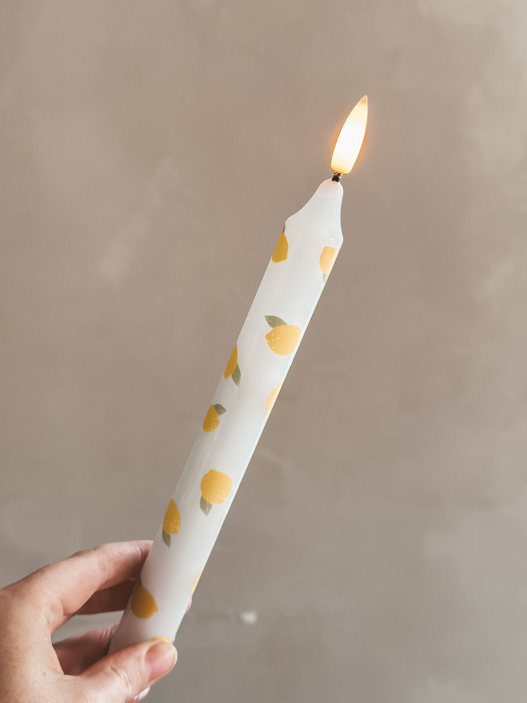 SET LED-STABKERZEN LEMONS – AB