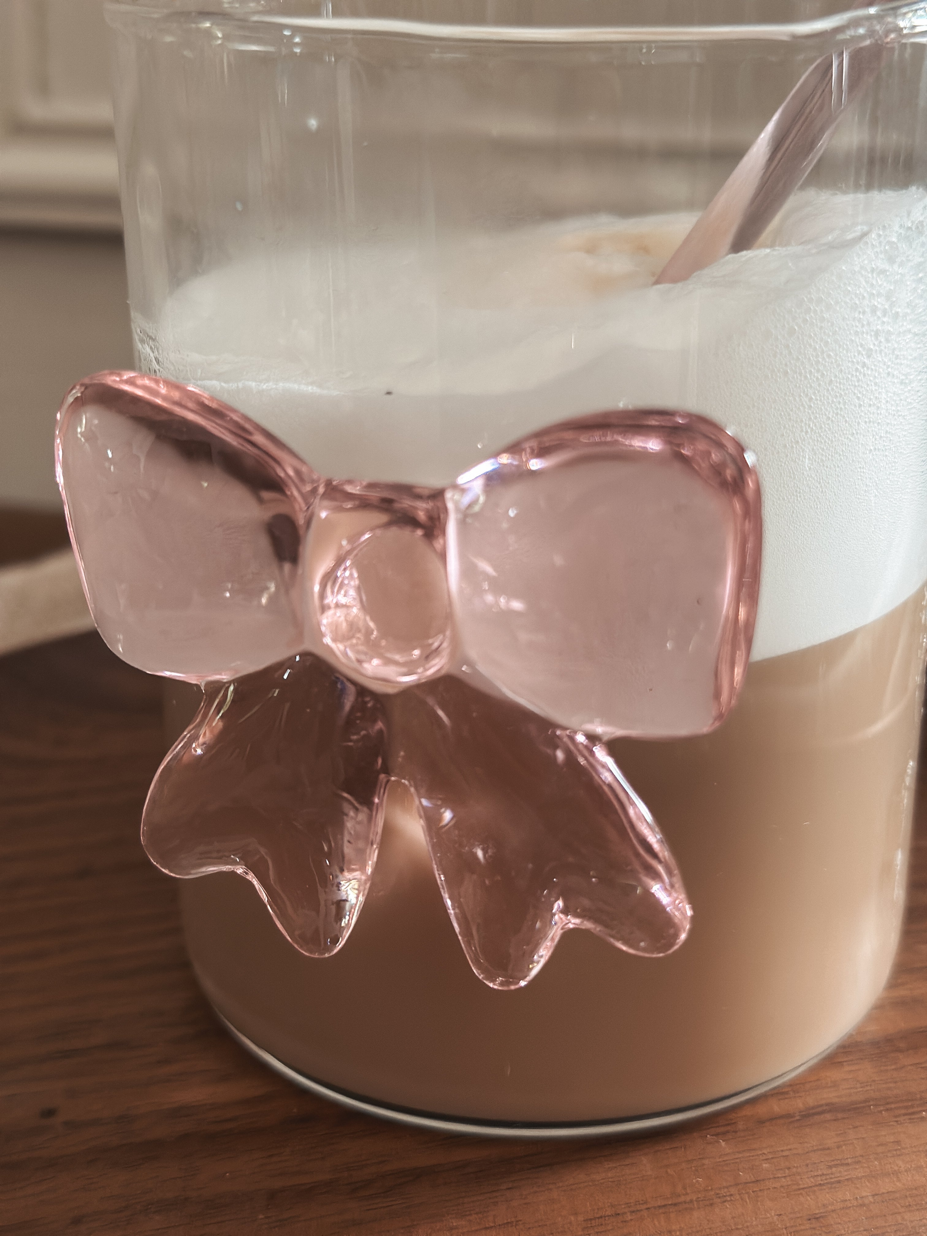 Glas Roze Strik