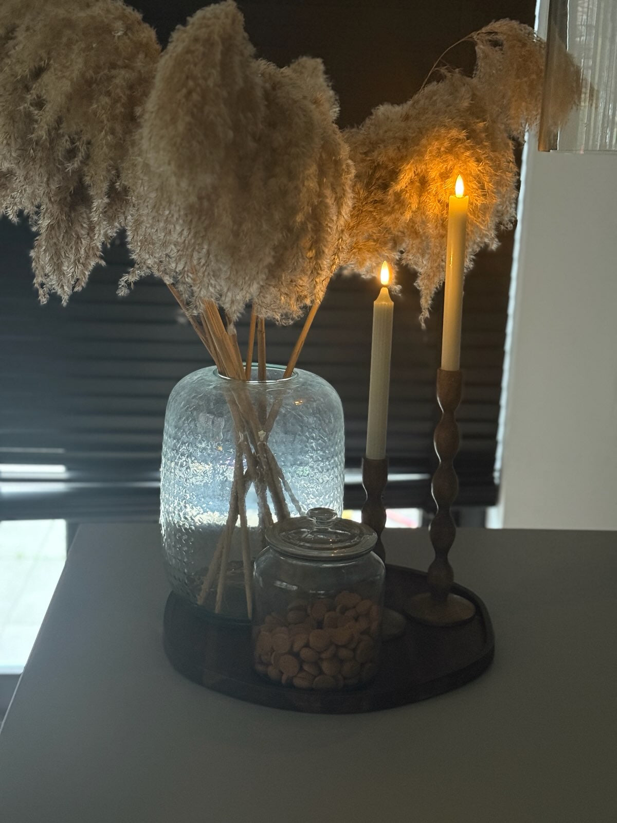 DIENBLAD ORGANISCH ROND XL DONKER HOUT