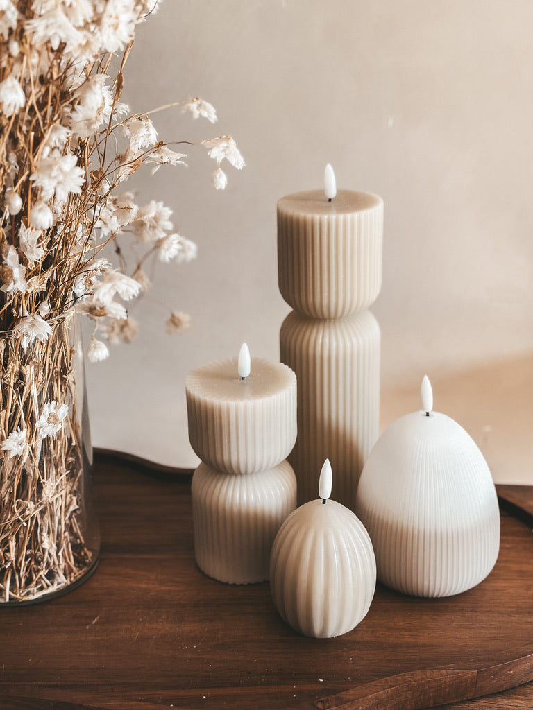 OSTEREIKERZE STREIFEN BEIGE - AB