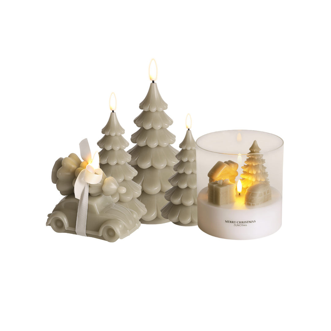 SWIRL RUNDE LED KERZE BEIGE - AB