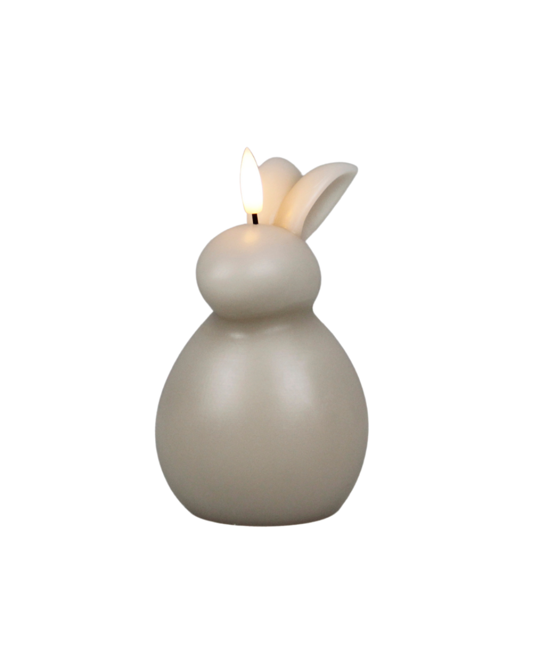 JUNOfires led kaars ledkaars beige pasen paaskaars paashaas 2 oren omhoog timer