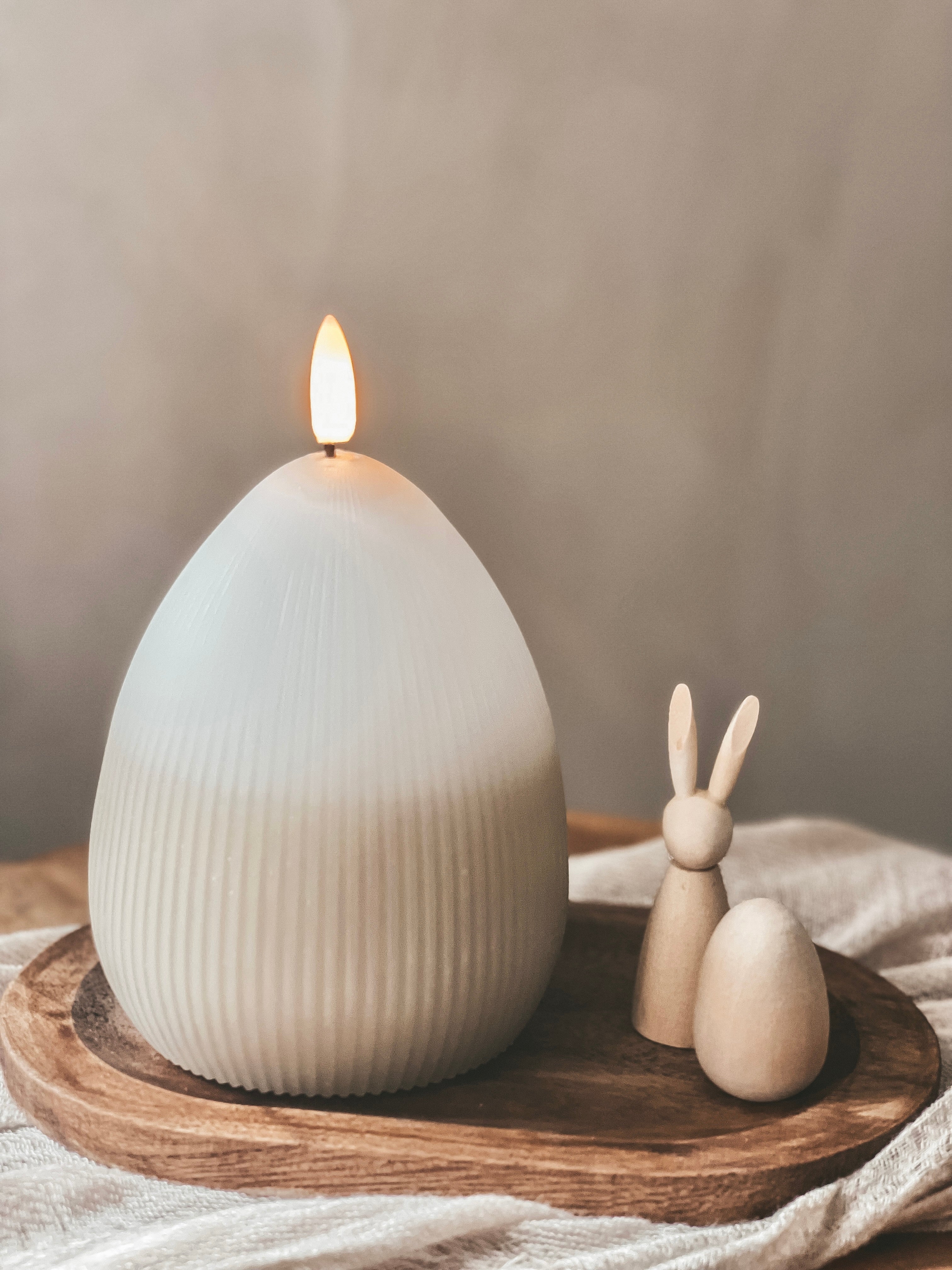 OSTEREIKERZE RIB WEISS/BEIGE - AB