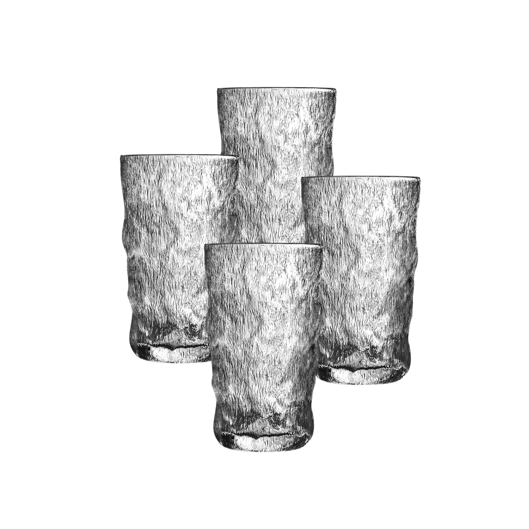 Mat organisch glas L - set van 4