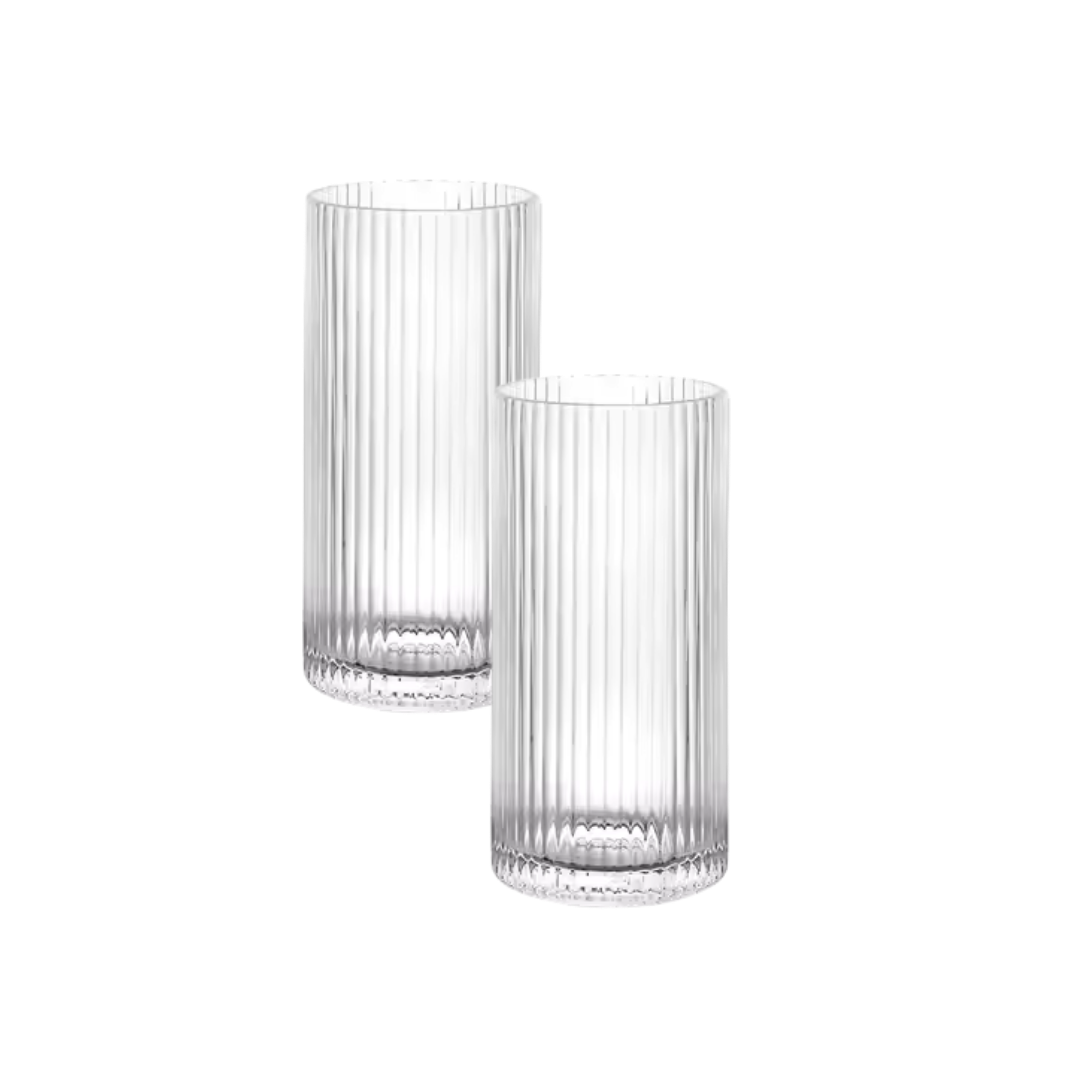 Ribbel Glas L  - set van 2