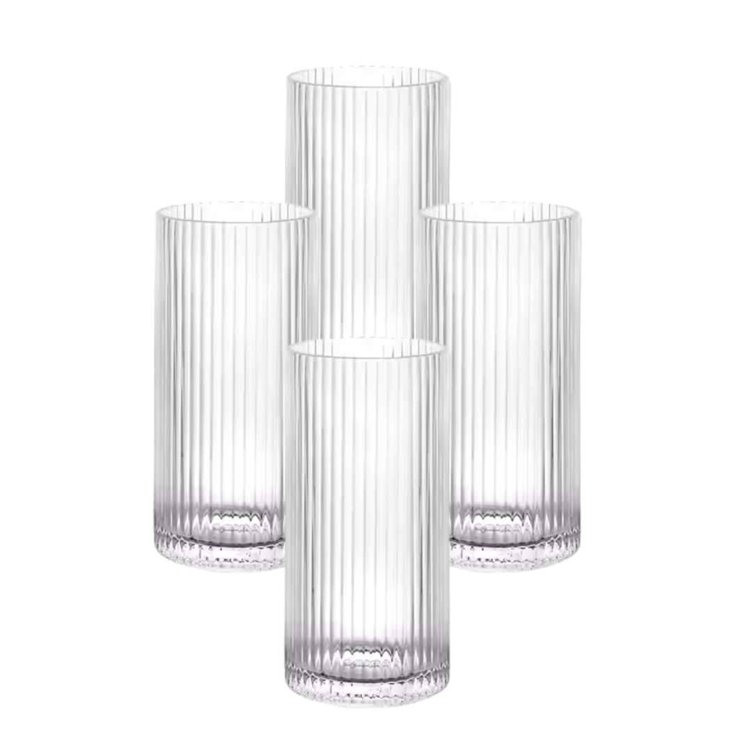 Ribbel Glas L - set van 4