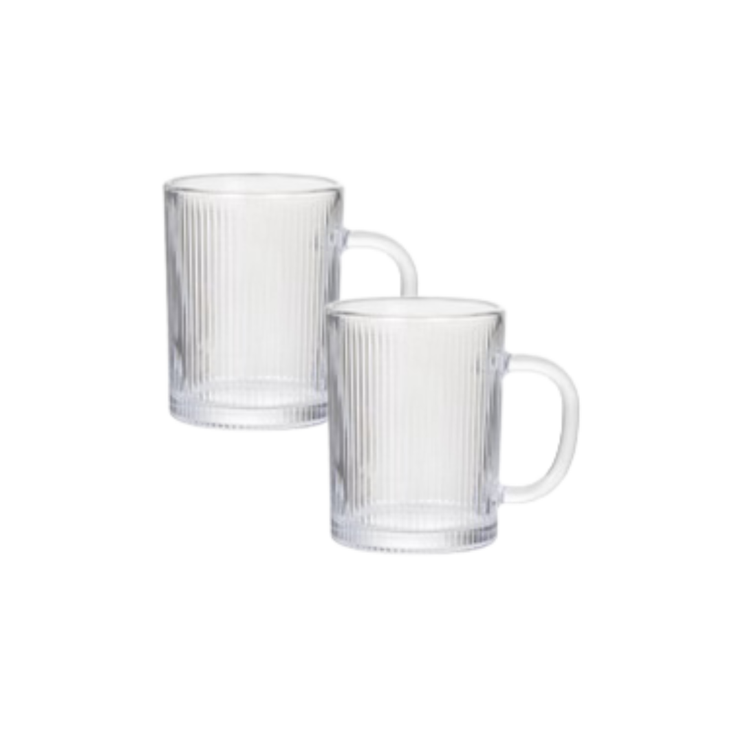 Theeglas Ribbel Oor - set van 2