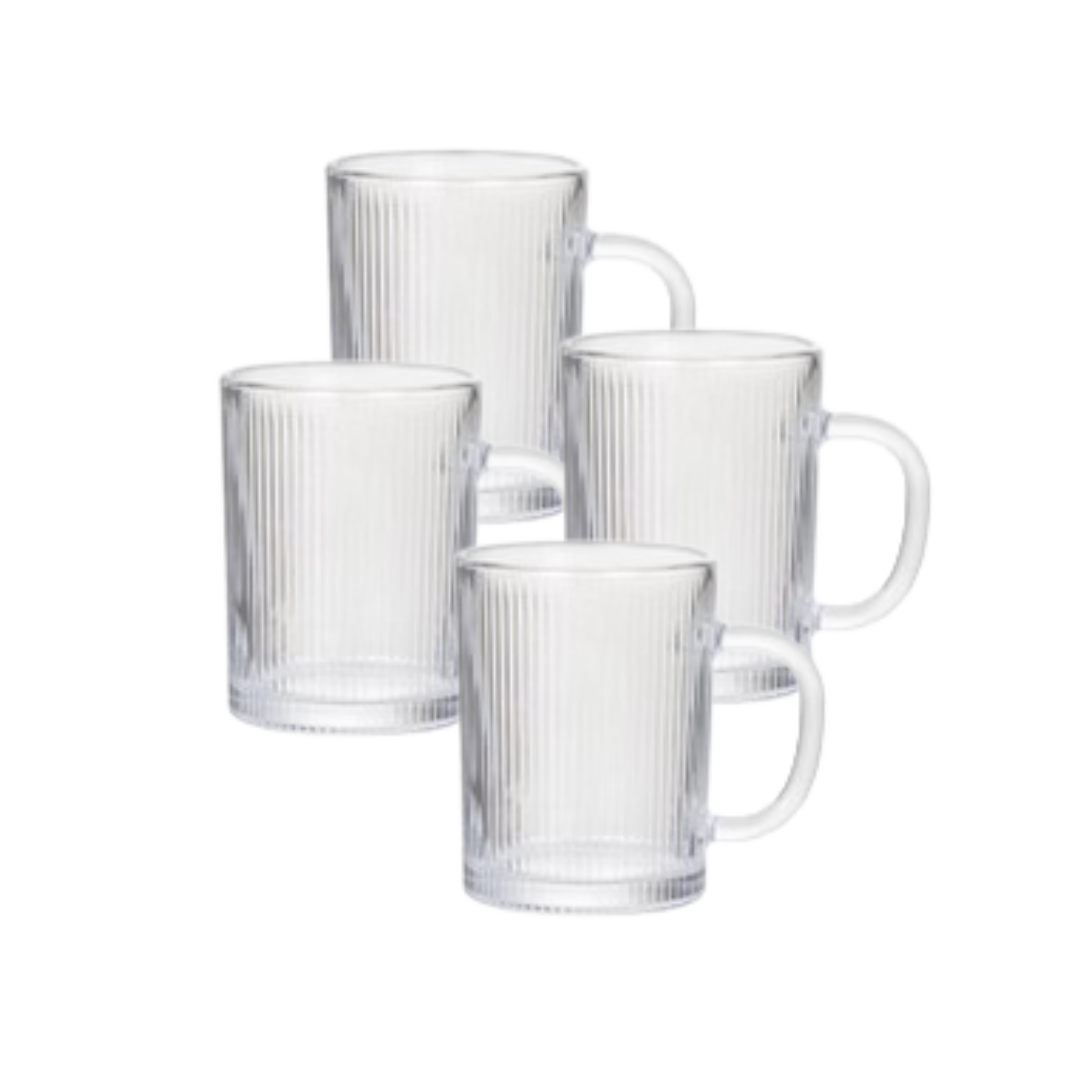 Theeglas Ribbel Oor - set van 4