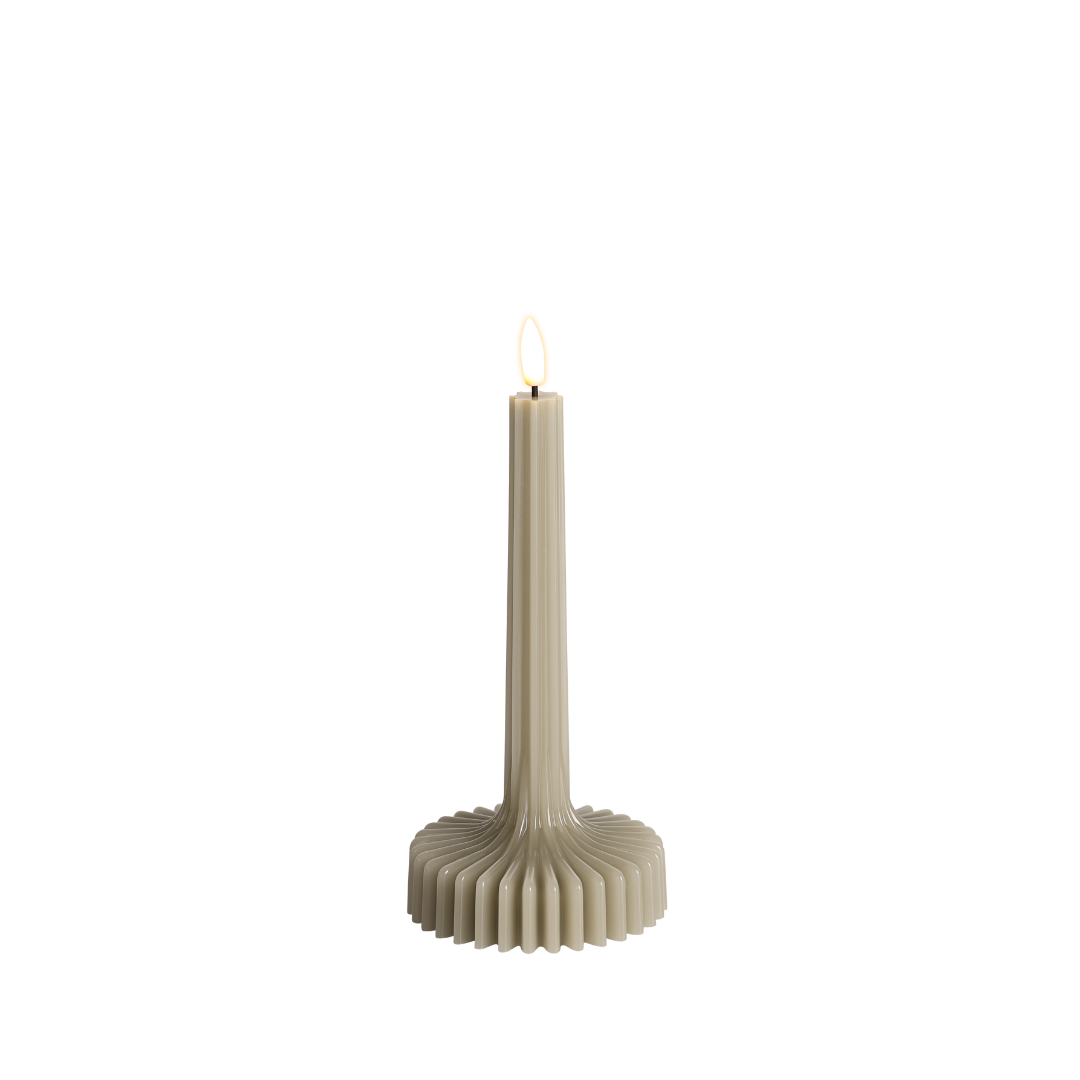 SWIRL RUNDE LED KERZE BEIGE - AB