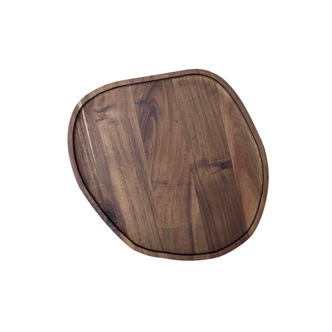 B2B - ORGANISCH DIENBLAD DONKER HOUT ROND - 15 STUKS
