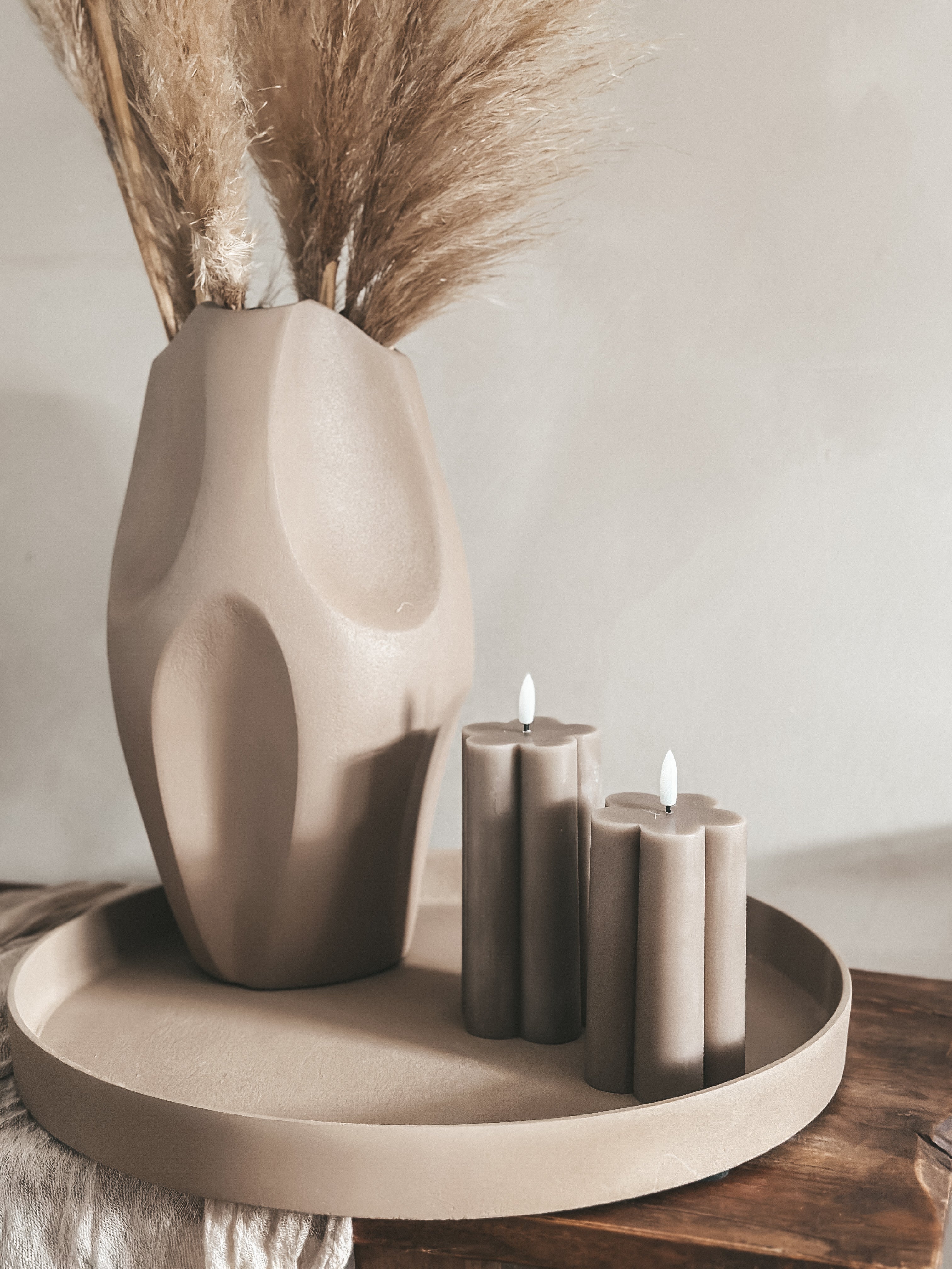 BLUMEN-LED-KERZE M - AB